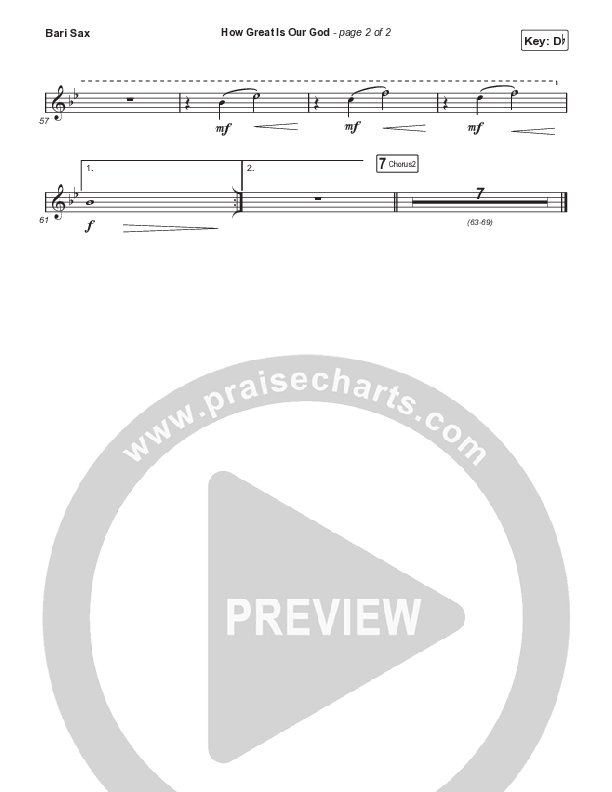 How Great Is Our God (Choral Anthem SATB) Bari Sax (Chris Tomlin / Arr. Mason Brown)