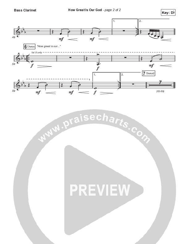 How Great Is Our God (Choral Anthem SATB) Bass Clarinet (Chris Tomlin / Arr. Mason Brown)