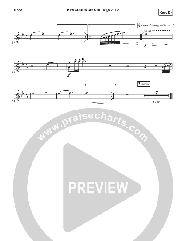 How Great Is Our God (Choral Anthem SATB) Oboe (Chris Tomlin / Arr. Mason Brown)