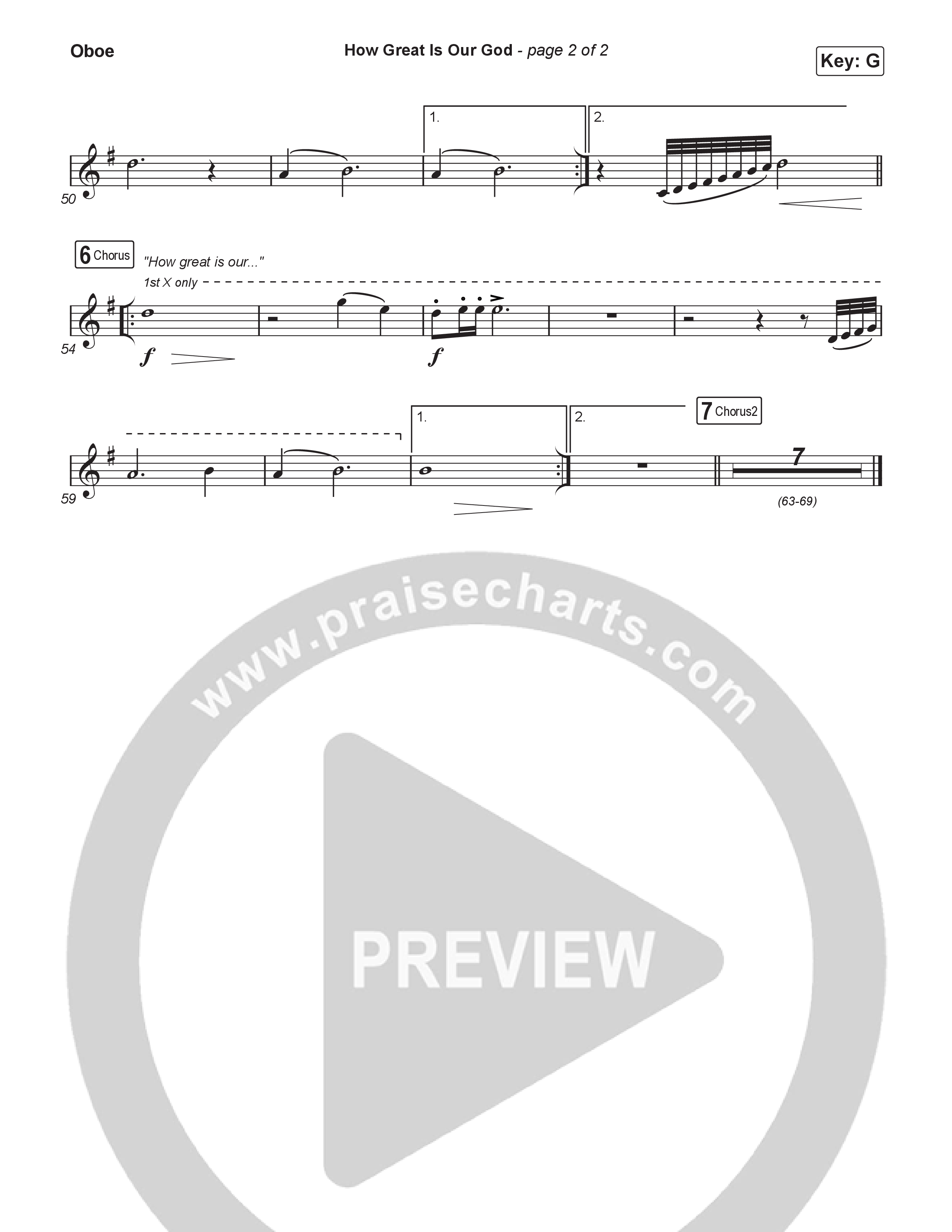 How Great Is Our God (Worship Choir/SAB) Oboe (Chris Tomlin / Arr. Luke Gambill / Orch. Mason Brown)