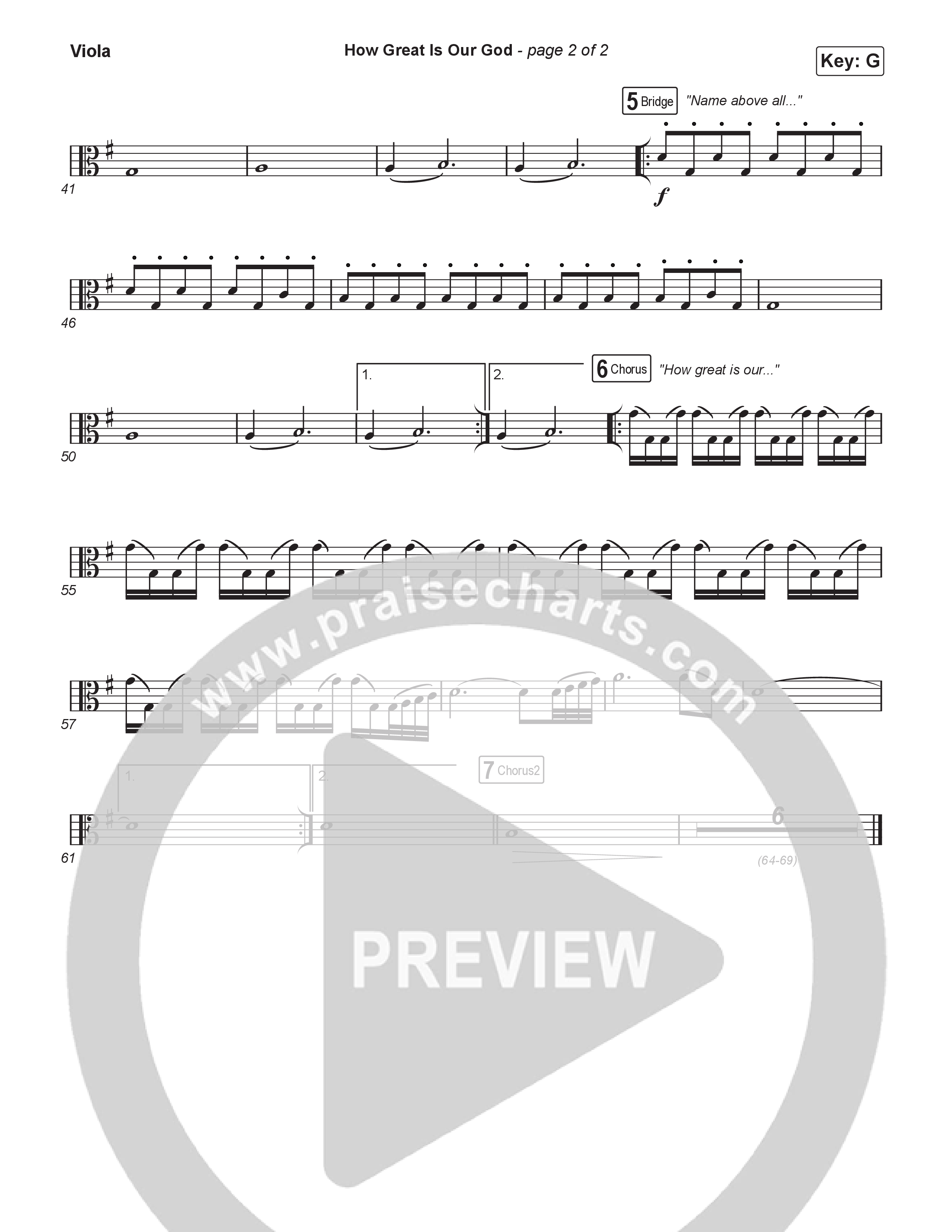 How Great Is Our God (Worship Choir/SAB) Viola (Chris Tomlin / Arr. Luke Gambill / Orch. Mason Brown)