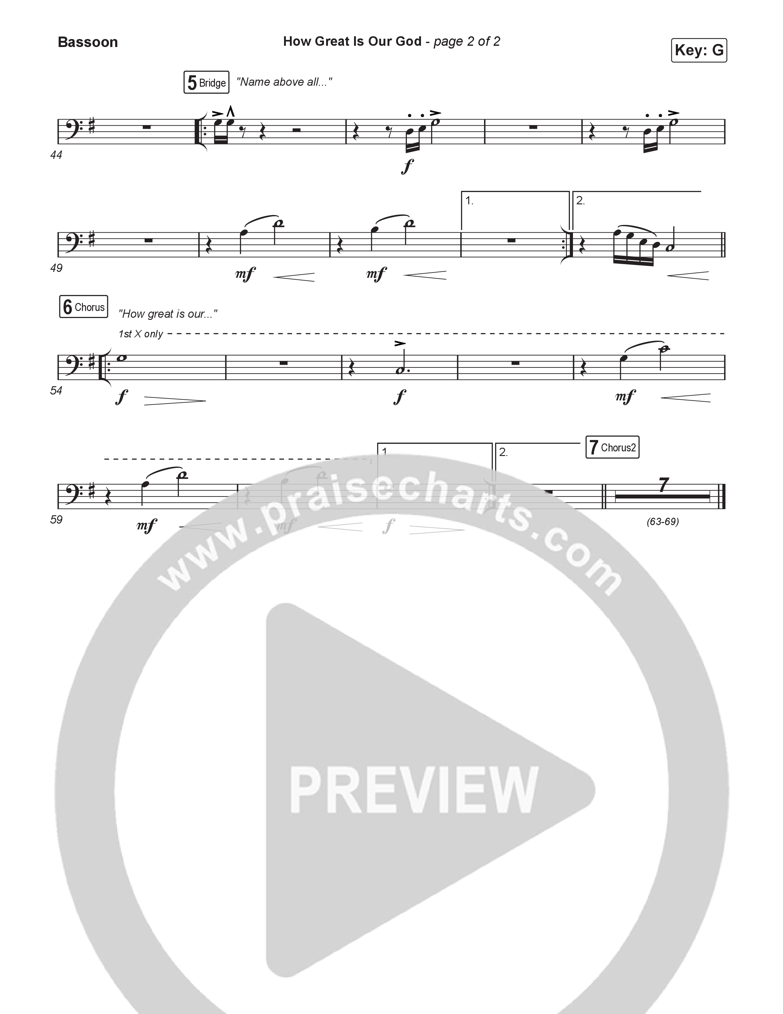 How Great Is Our God (Sing It Now) Bassoon (Chris Tomlin / Arr. Luke Gambill / Orch. Mason Brown)