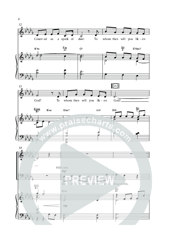 To Whom Then Will You Liken God (Choral Anthem SATB) Anthem (SATB/Piano) (Lifeway Choral / Arr. Phillip Keveren)