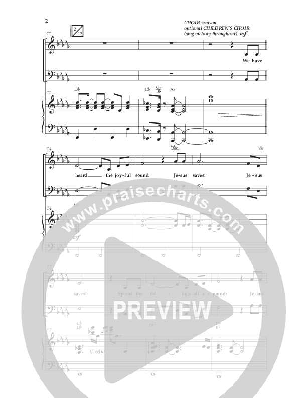 To All Nations (Jesus Saves) (Choral Anthem SATB) Anthem (SATB/Piano) (Lifeway Choral / Arr. David Wise / Orch. David Shipps)