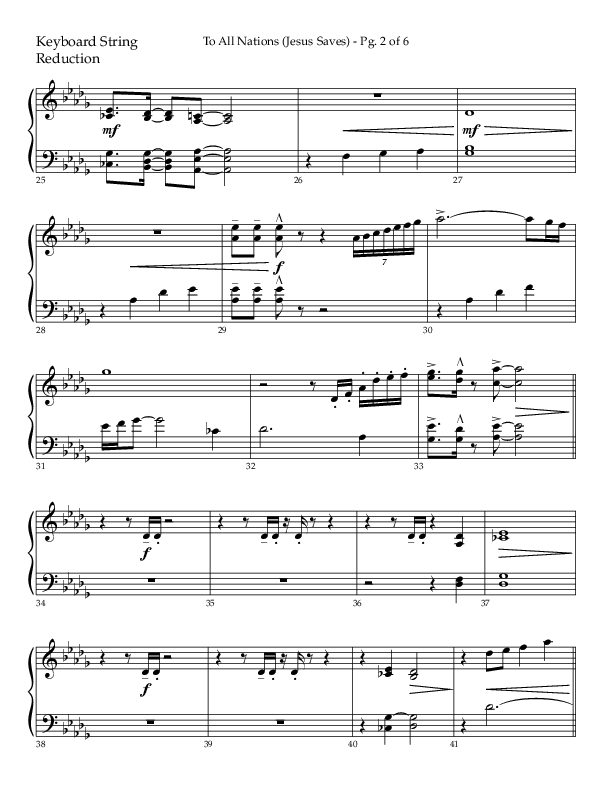 To All Nations (Jesus Saves) (Choral Anthem SATB) String Reduction (Lifeway Choral / Arr. David Wise / Orch. David Shipps)