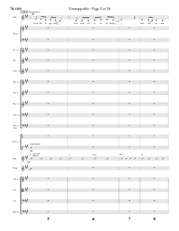Unstoppable (Choral Anthem SATB) Conductor's Score (Lifeway Choral / Arr. John Bolin / Arr. Don Koch / Orch. Cliff Duren)