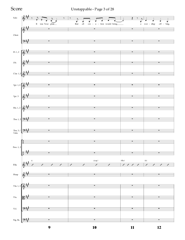Unstoppable (Choral Anthem SATB) Orchestration (Lifeway Choral / Arr. John Bolin / Arr. Don Koch / Orch. Cliff Duren)