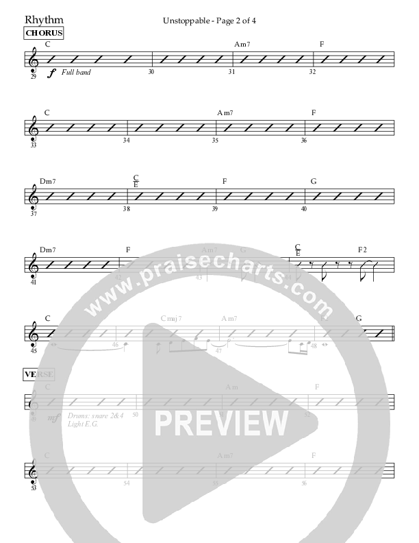 Unstoppable (Choral Anthem SATB) Lead Melody & Rhythm (Lifeway Choral / Arr. John Bolin / Arr. Don Koch / Orch. Cliff Duren)