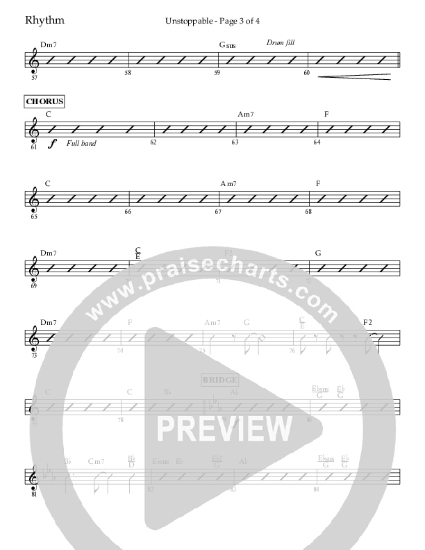 Unstoppable (Choral Anthem SATB) Lead Melody & Rhythm (Lifeway Choral / Arr. John Bolin / Arr. Don Koch / Orch. Cliff Duren)