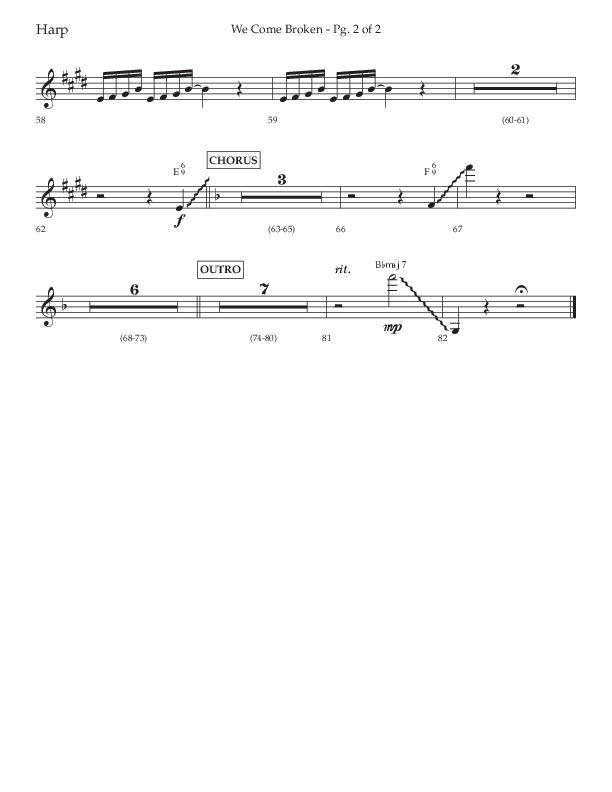 We Come Broken (Choral Anthem SATB) Harp (Lifeway Choral / Arr. Kirk Kirkland / Orch. Daniel Boundaczuk)
