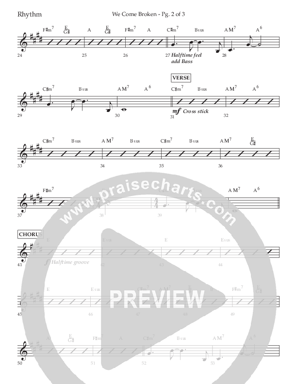 We Come Broken (Choral Anthem SATB) Lead Melody & Rhythm (Lifeway Choral / Arr. Kirk Kirkland / Orch. Daniel Boundaczuk)