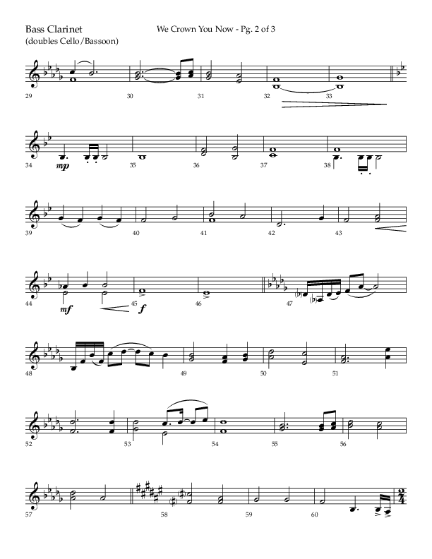 We Crown You Now (Choral Anthem SATB) Bass Clarinet (Lifeway Choral / Arr. Bradley Knight)
