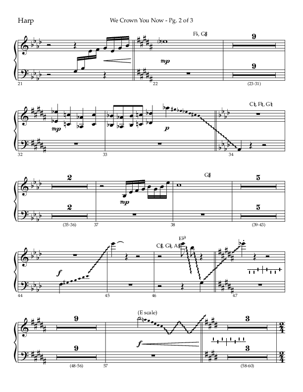 We Crown You Now (Choral Anthem SATB) Harp (Lifeway Choral / Arr. Bradley Knight)
