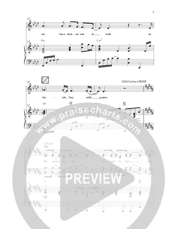 We Crown You Now (Choral Anthem SATB) Anthem (SATB/Piano) (Lifeway Choral / Arr. Bradley Knight)