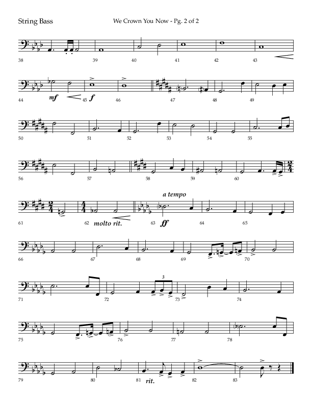 We Crown You Now (Choral Anthem SATB) String Bass (Lifeway Choral / Arr. Bradley Knight)