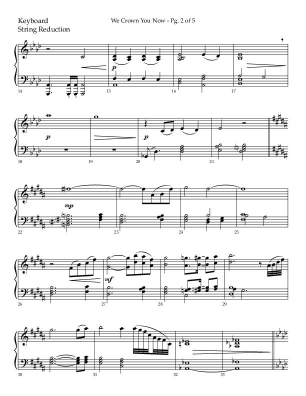 We Crown You Now (Choral Anthem SATB) String Reduction (Lifeway Choral / Arr. Bradley Knight)