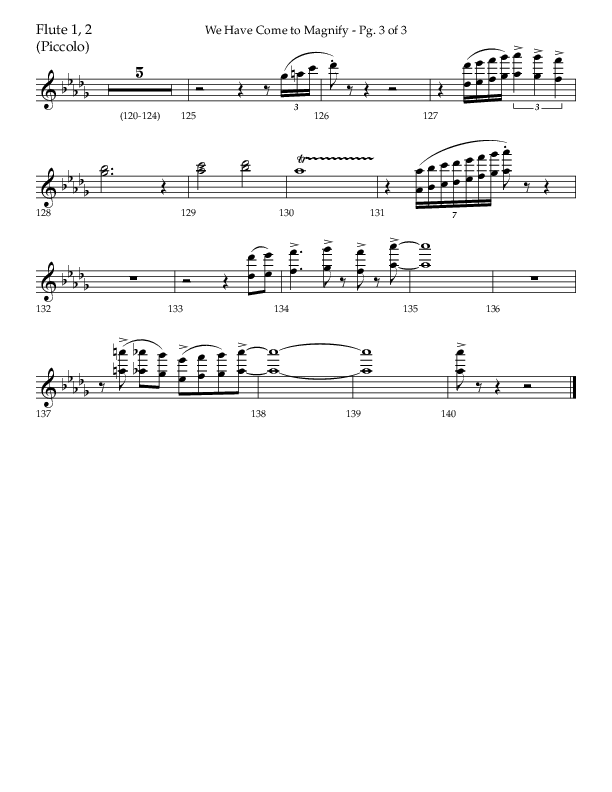 We Have Come To Magnify (Choral Anthem SATB) Flute 1/2 (Lifeway Choral / Arr. Bradley Knight)