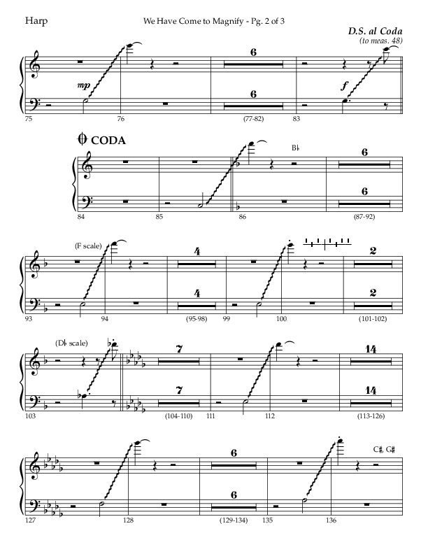 We Have Come To Magnify (Choral Anthem SATB) Harp (Lifeway Choral / Arr. Bradley Knight)