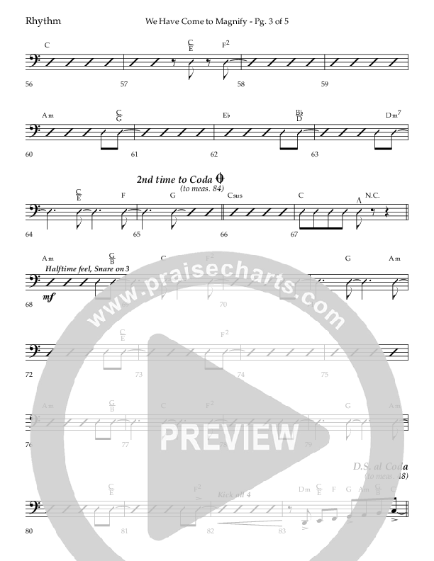 We Have Come To Magnify (Choral Anthem SATB) Lead Melody & Rhythm (Lifeway Choral / Arr. Bradley Knight)