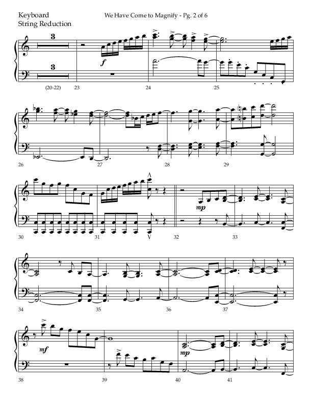 We Have Come To Magnify (Choral Anthem SATB) String Reduction (Lifeway Choral / Arr. Bradley Knight)