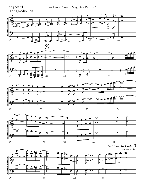 We Have Come To Magnify (Choral Anthem SATB) String Reduction (Lifeway Choral / Arr. Bradley Knight)