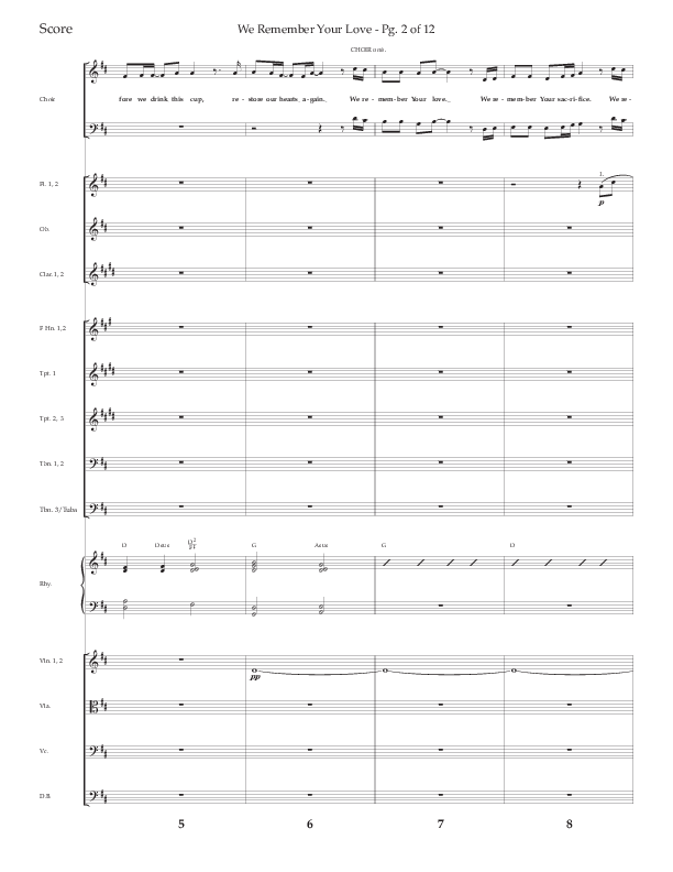 We Remember Your Love (Choral Anthem SATB) Orchestration (Lifeway Choral / Arr. Phillip Keveren)