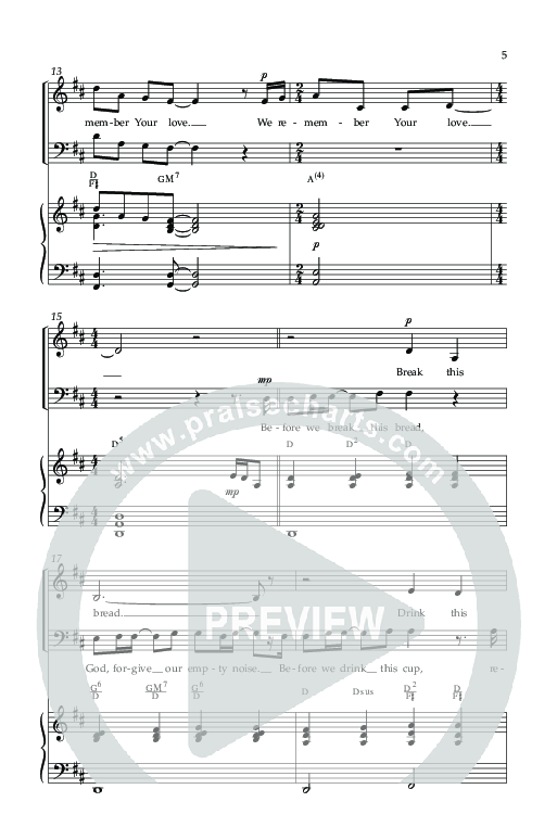 We Remember Your Love (Choral Anthem SATB) Anthem (SATB/Piano) (Lifeway Choral / Arr. Phillip Keveren)