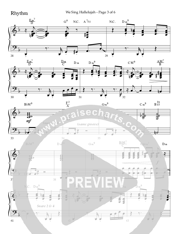 We Sing Hallelujah (Choral Anthem SATB) Lead Melody & Rhythm (Lifeway Choral / Arr. Bradley Knight)