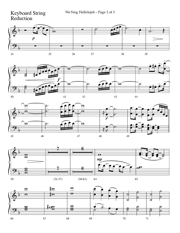 We Sing Hallelujah (Choral Anthem SATB) String Reduction (Lifeway Choral / Arr. Bradley Knight)