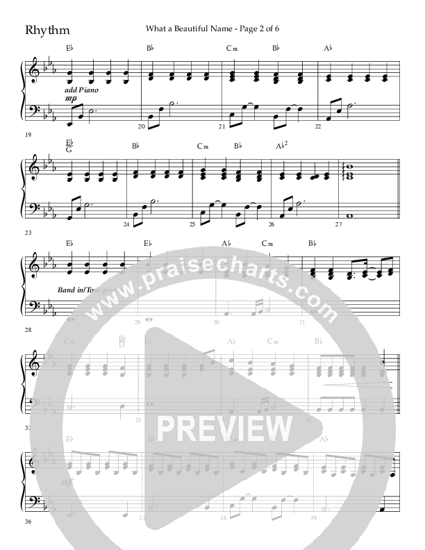 What A Beautiful Name with All Hail The Power Of Jesus' Name (Choral Anthem SATB) Lead Melody & Rhythm (Lifeway Choral / Arr. Kirk Kirkland / Orch. Michael Lawrence)