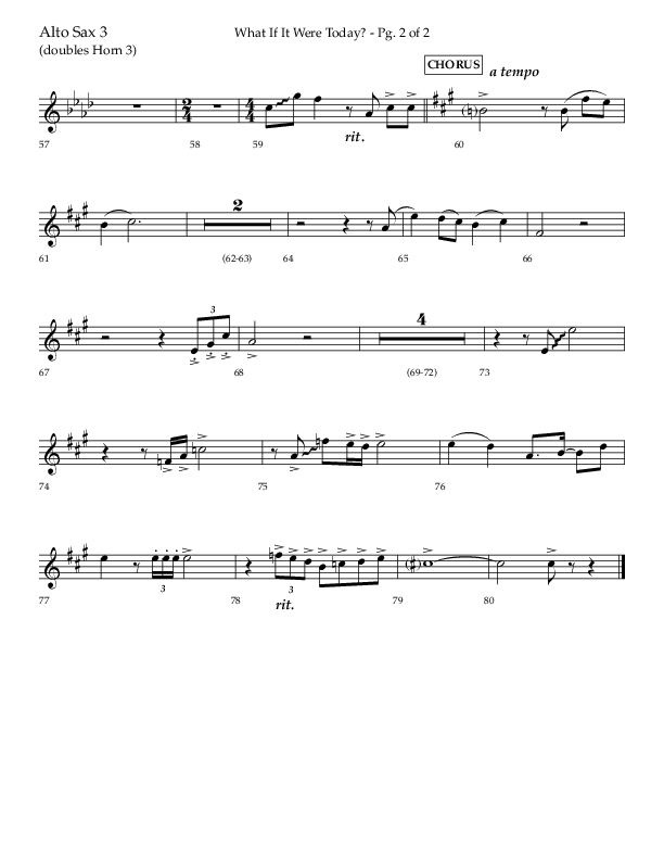 What If It Were Today with Hallelujah What A Savior (Choral Anthem SATB) Alto Sax (Lifeway Choral / Arr. Bradley Knight)
