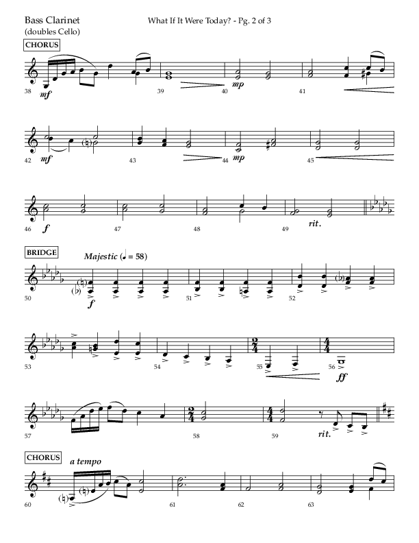 What If It Were Today with Hallelujah What A Savior (Choral Anthem SATB) Bass Clarinet (Lifeway Choral / Arr. Bradley Knight)