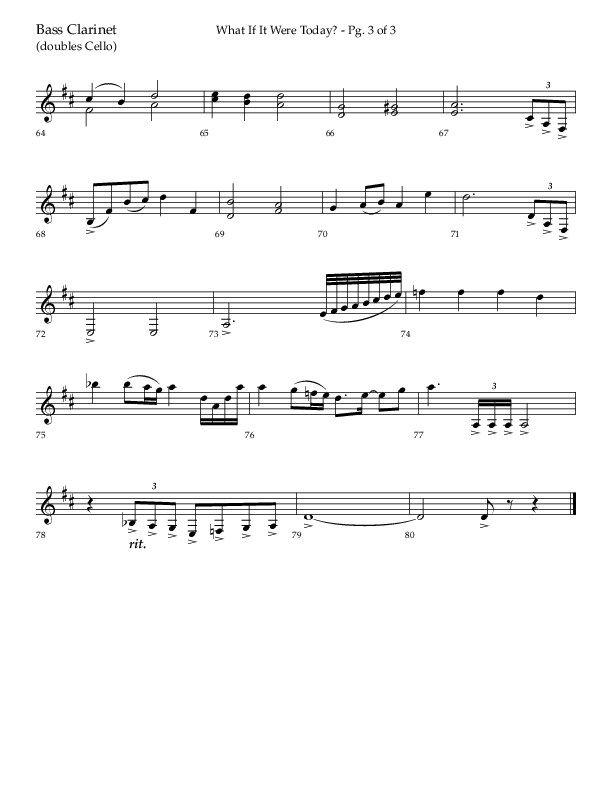 What If It Were Today with Hallelujah What A Savior (Choral Anthem SATB) Bass Clarinet (Lifeway Choral / Arr. Bradley Knight)