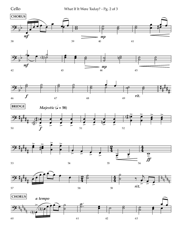 What If It Were Today with Hallelujah What A Savior (Choral Anthem SATB) Cello (Lifeway Choral / Arr. Bradley Knight)