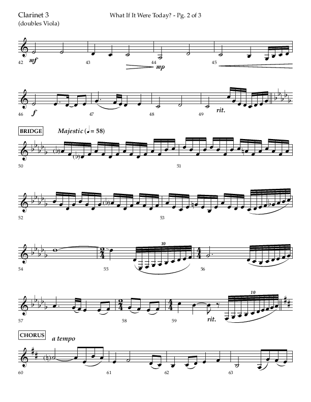 What If It Were Today with Hallelujah What A Savior (Choral Anthem SATB) Clarinet 3 (Lifeway Choral / Arr. Bradley Knight)