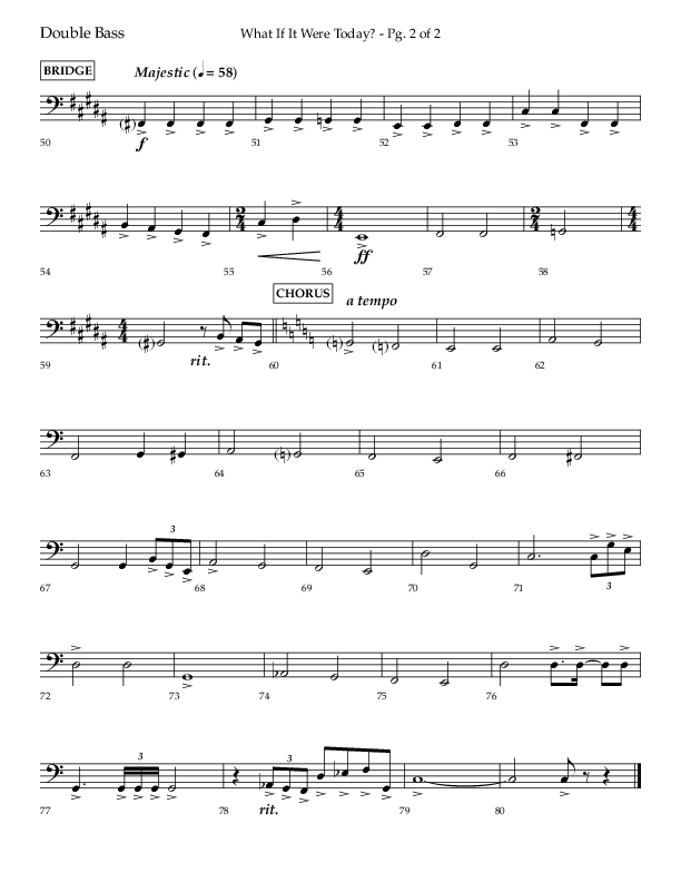 What If It Were Today with Hallelujah What A Savior (Choral Anthem SATB) Double Bass (Lifeway Choral / Arr. Bradley Knight)