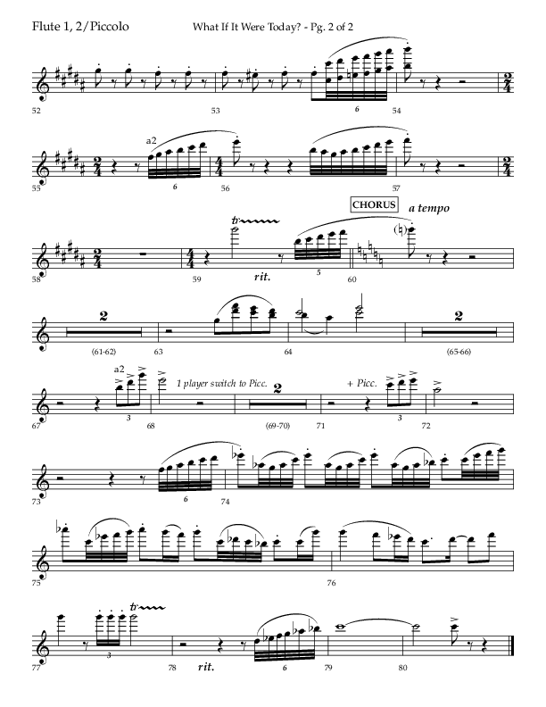 What If It Were Today with Hallelujah What A Savior (Choral Anthem SATB) Flute 1/2 (Lifeway Choral / Arr. Bradley Knight)