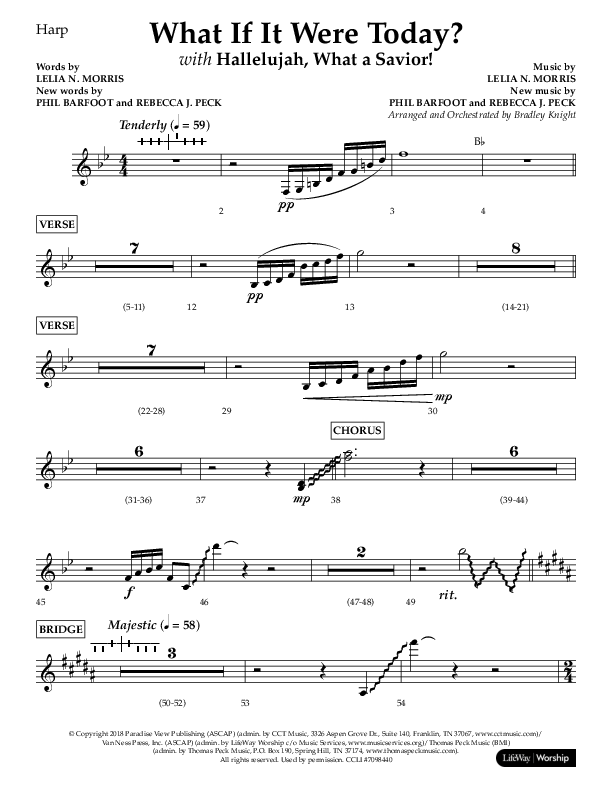 What If It Were Today with Hallelujah What A Savior (Choral Anthem SATB) Harp (Lifeway Choral / Arr. Bradley Knight)
