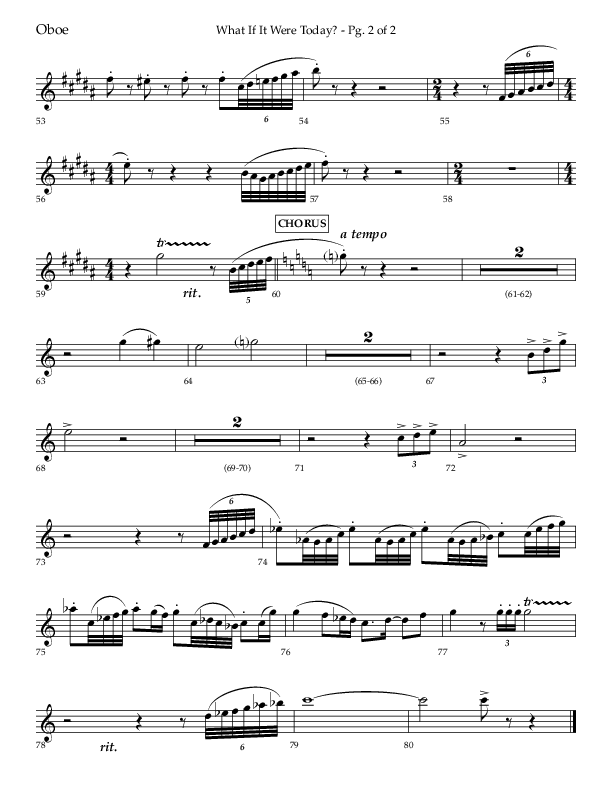 What If It Were Today with Hallelujah What A Savior (Choral Anthem SATB) Oboe (Lifeway Choral / Arr. Bradley Knight)