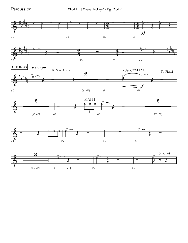 What If It Were Today with Hallelujah What A Savior (Choral Anthem SATB) Percussion (Lifeway Choral / Arr. Bradley Knight)