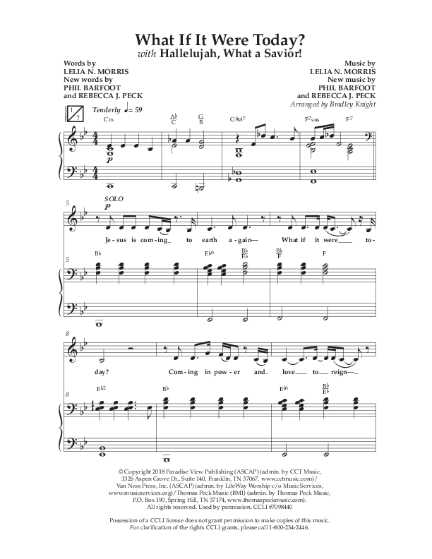 What If It Were Today with Hallelujah What A Savior (Choral Anthem SATB) Anthem (SATB/Piano) (Lifeway Choral / Arr. Bradley Knight)