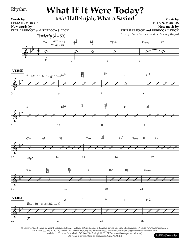 What If It Were Today with Hallelujah What A Savior (Choral Anthem SATB) Lead Melody & Rhythm (Lifeway Choral / Arr. Bradley Knight)