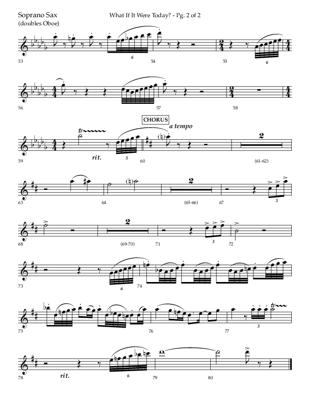 What If It Were Today with Hallelujah What A Savior (Choral Anthem SATB) Soprano Sax (Lifeway Choral / Arr. Bradley Knight)