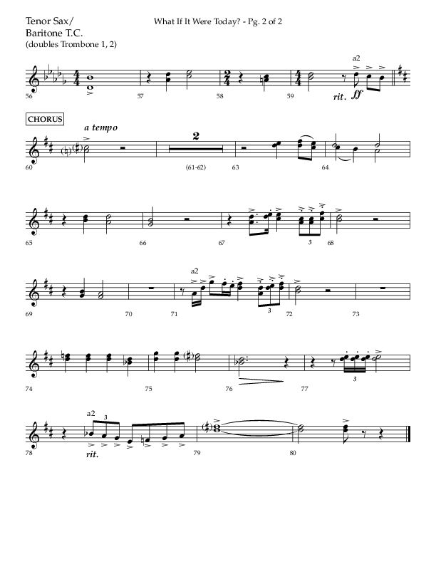 What If It Were Today with Hallelujah What A Savior (Choral Anthem SATB) Tenor Sax/Baritone T.C. (Lifeway Choral / Arr. Bradley Knight)