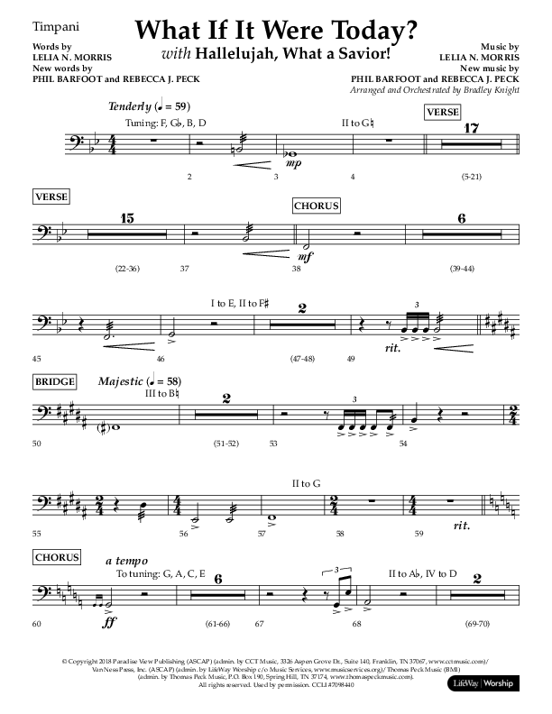 What If It Were Today with Hallelujah What A Savior (Choral Anthem SATB) Timpani (Lifeway Choral / Arr. Bradley Knight)