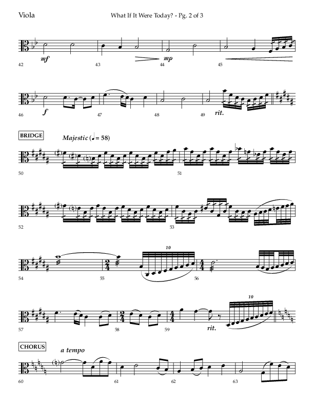 What If It Were Today with Hallelujah What A Savior (Choral Anthem SATB) Viola (Lifeway Choral / Arr. Bradley Knight)