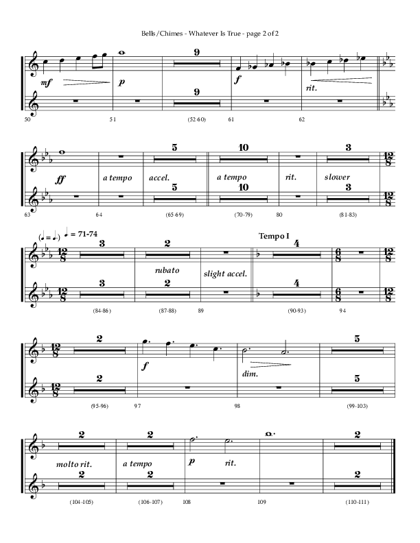Whatever Is True (Choral Anthem SATB) Bells (Lifeway Choral / Arr. Phillip Keveren)