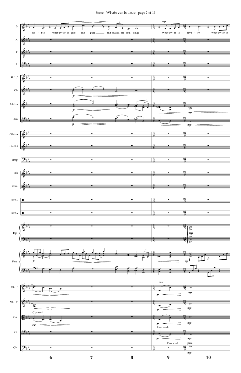 Whatever Is True (Choral Anthem SATB) Orchestration (Lifeway Choral / Arr. Phillip Keveren)