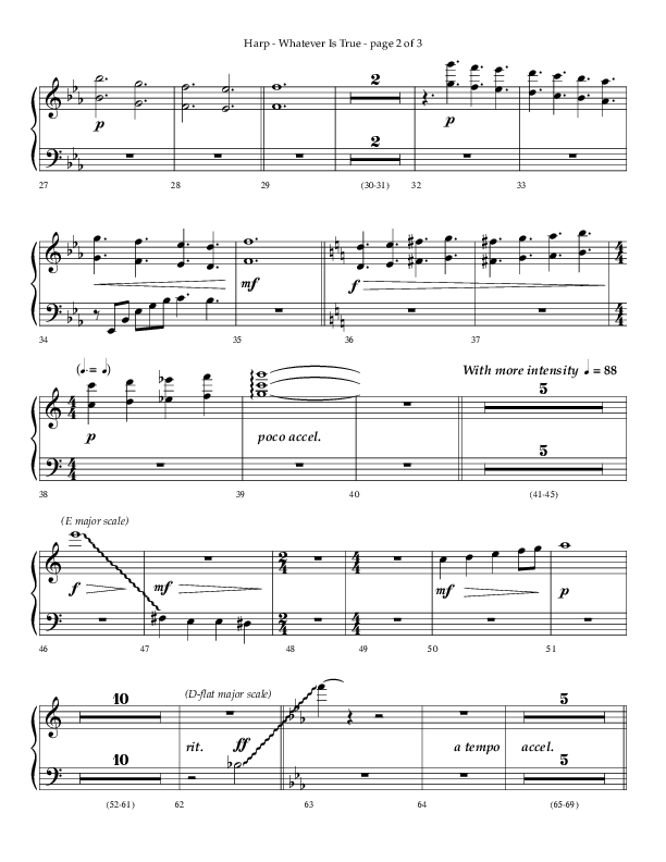 Whatever Is True (Choral Anthem SATB) Harp (Lifeway Choral / Arr. Phillip Keveren)