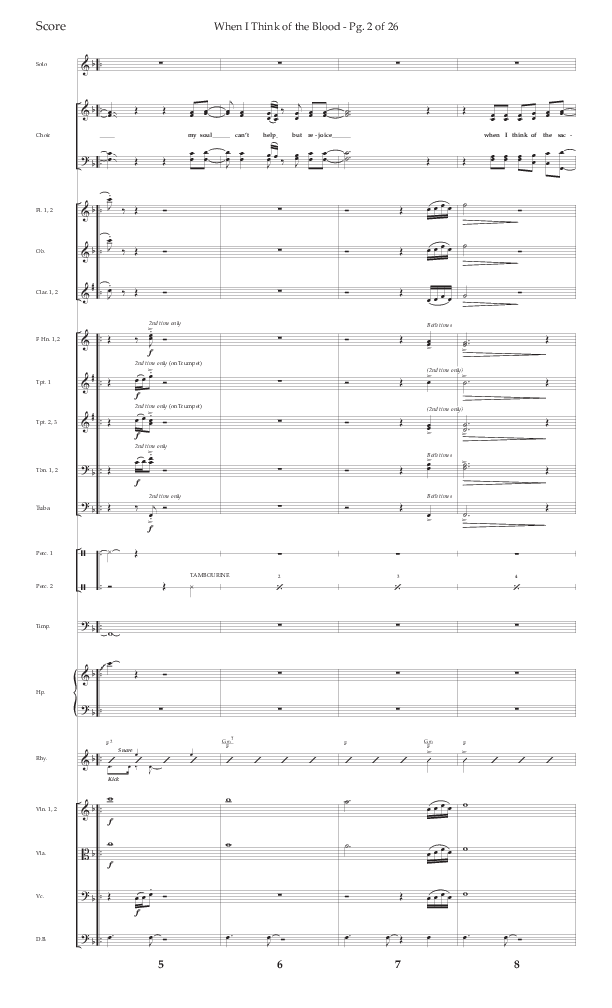 When I Think Of The Blood (Choral Anthem SATB) Orchestration (Lifeway Choral / Arr. Bradley Knight)